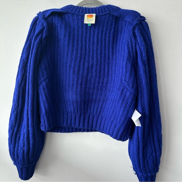 Anthropologie FARM Rio Braided Sweater in deep blue - Picture 9 of 15